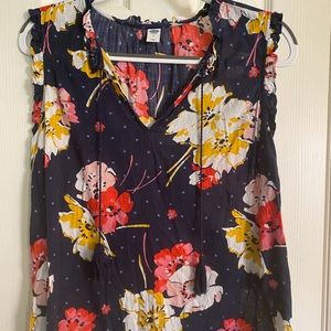 Old Navy, Navy floral blouse.